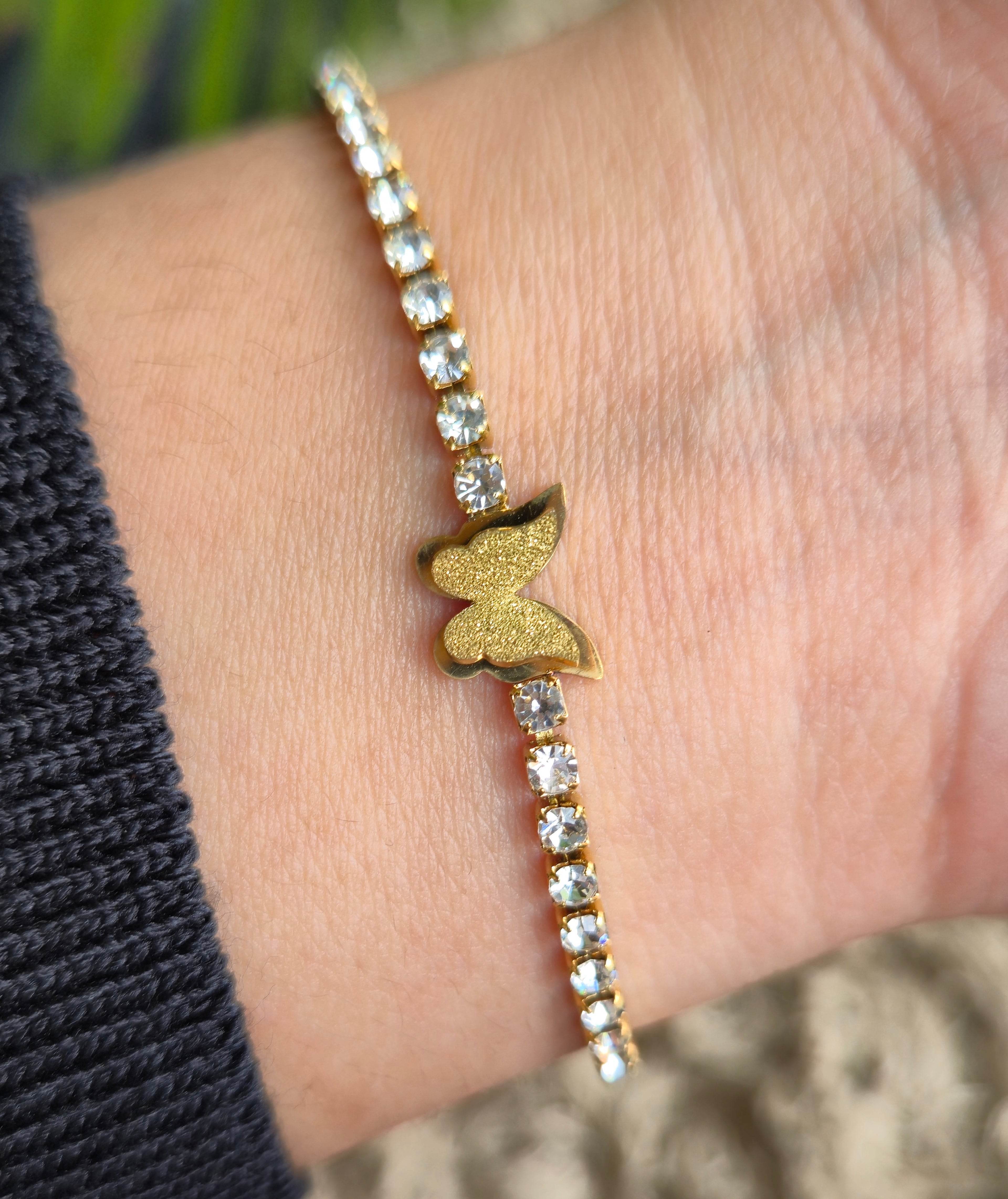 Butterfly tennis bracelet