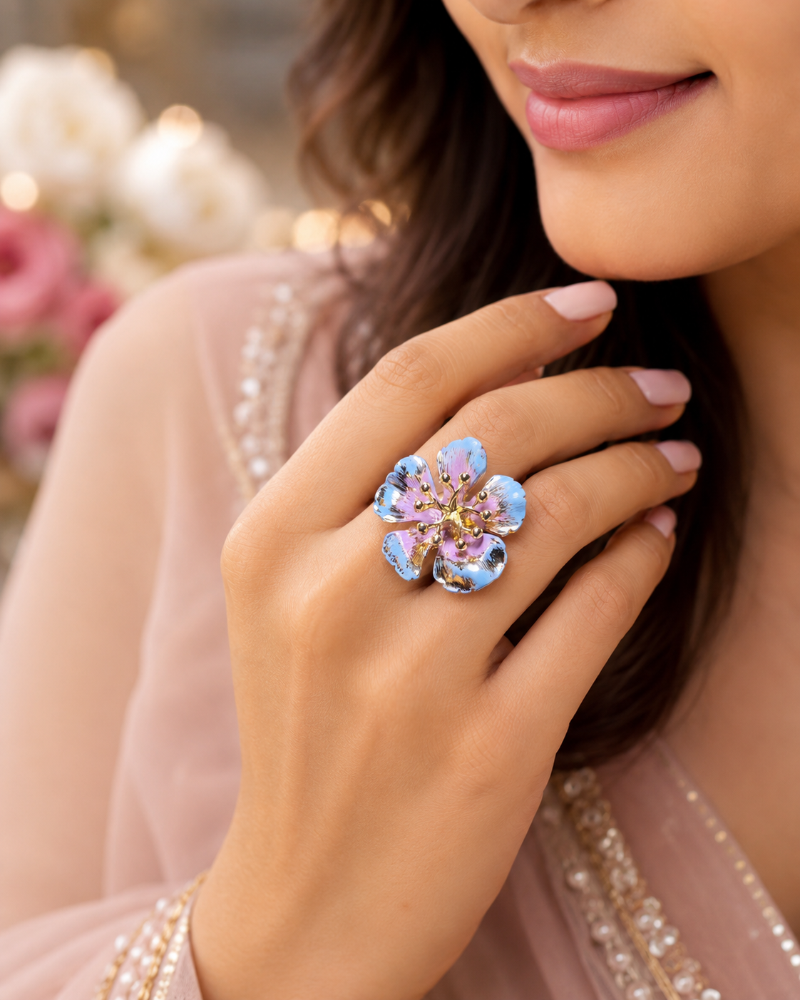Flower ring 03 adjustable